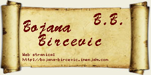 Bojana Birčević vizit kartica